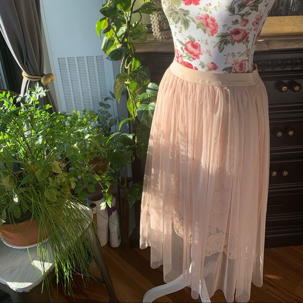 Pink tulle skirt